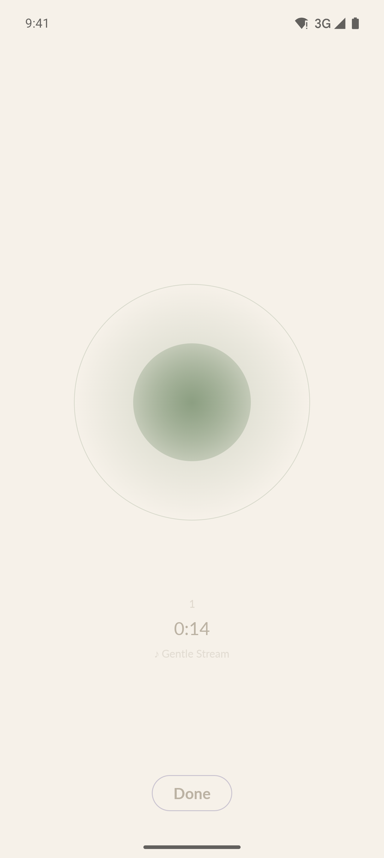 Meditation screen on Android